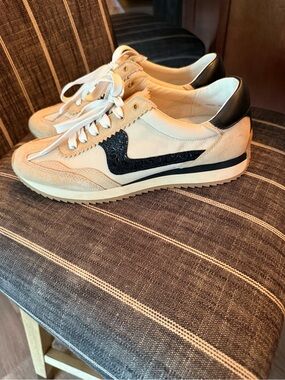 Women's Cream and Black Dolce Vita Sneakers